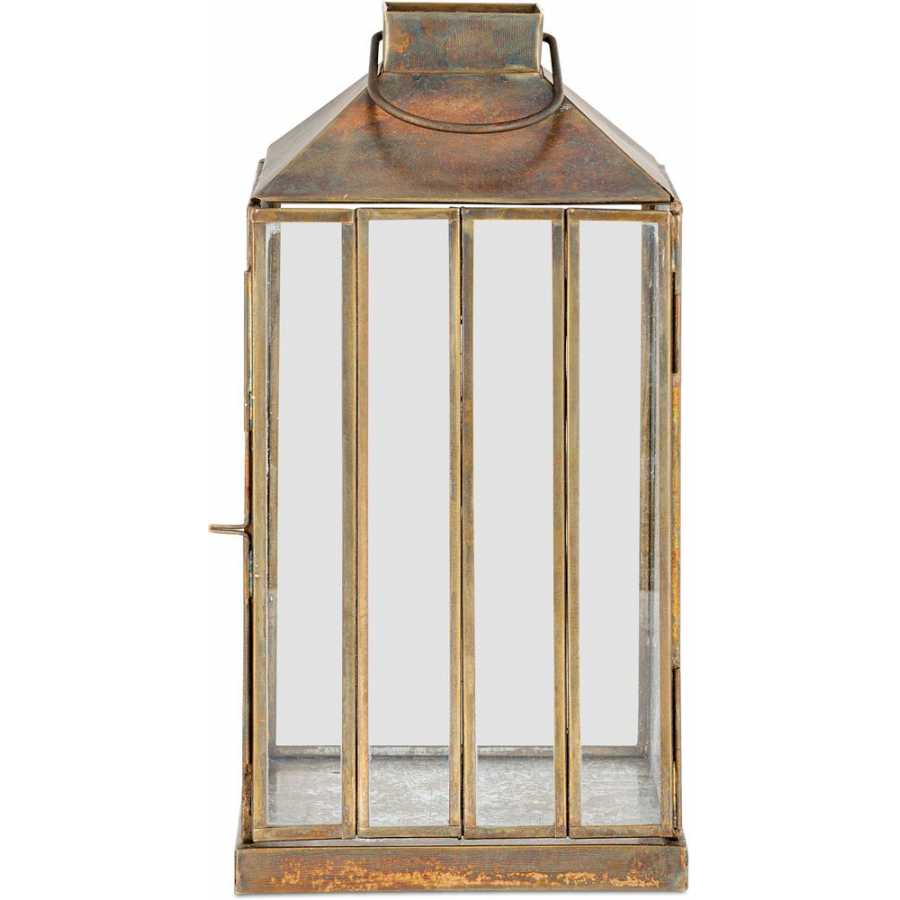 Nkuku Nampo Hurricane Lantern - Aged Antique - Small