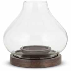 Nkuku Naryla Hurricane Lantern - Dark Stain