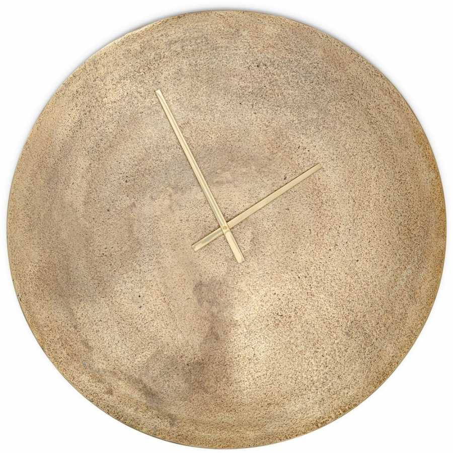 Nkuku Okota Wall Clock - Antique Brass