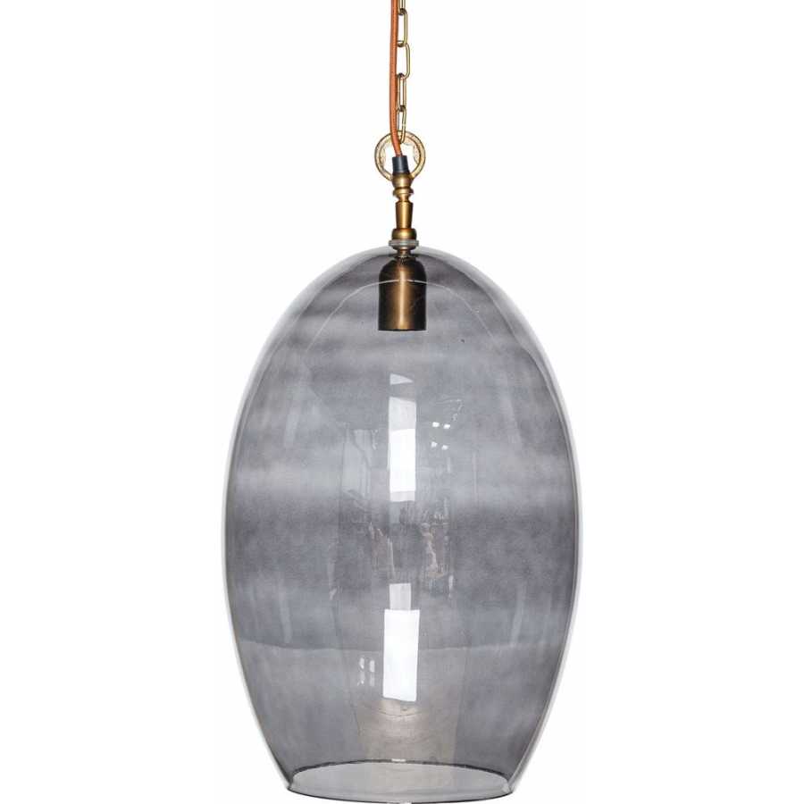 Nkuku Otoro Oval Pendant Light - Smoke - Large