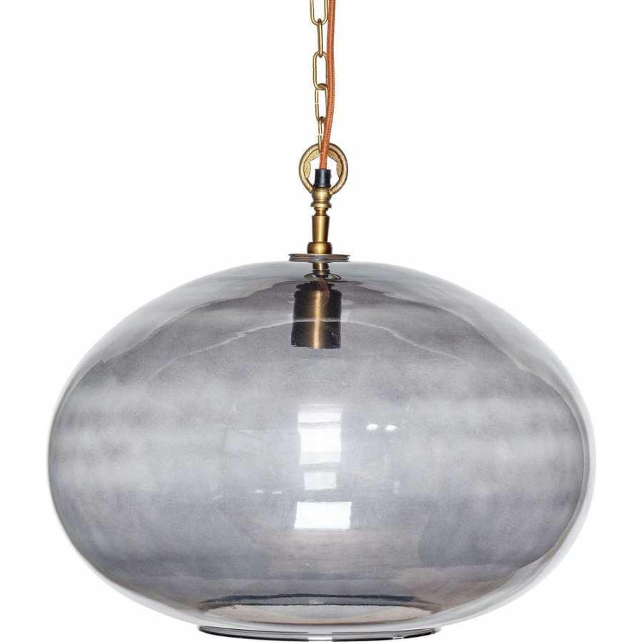 Nkuku Otoro Round Pendant Light - Smoke - Large