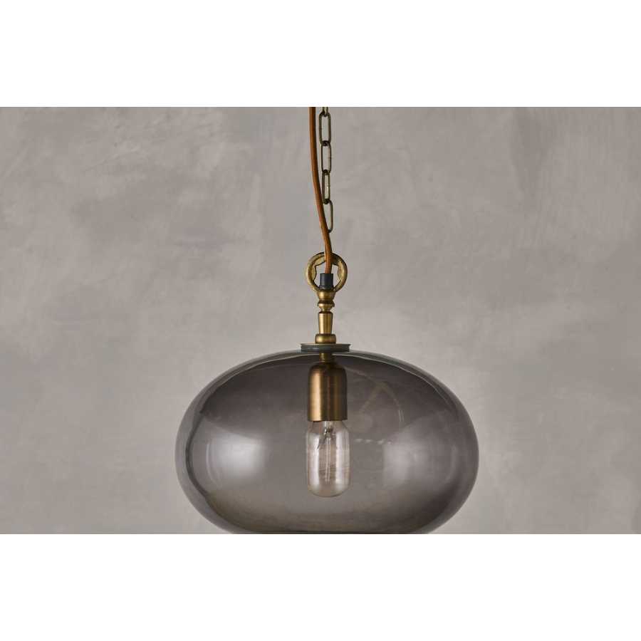 Nkuku Otoro Round Pendant Light - Smoke - Small