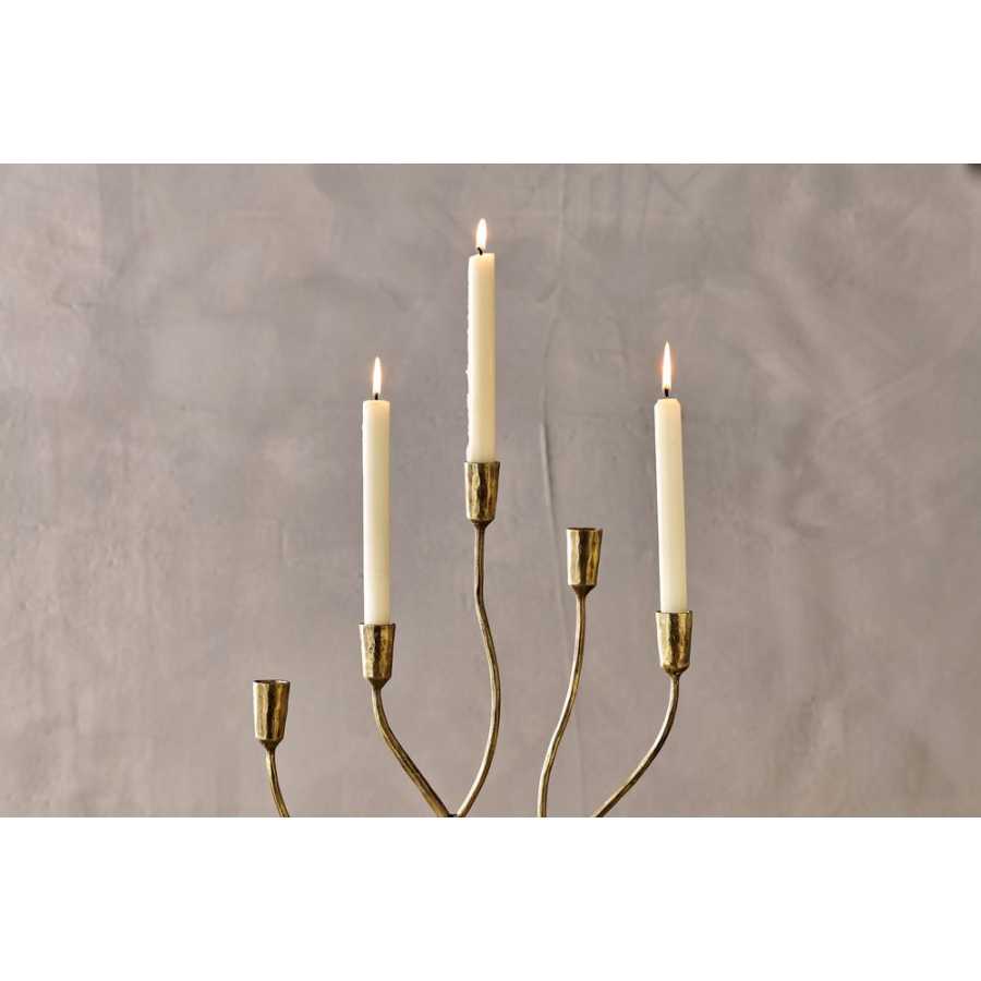 Nkuku Palani 5 Candelabra - Antique Brass