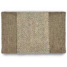 Nkuku Paduna Rectangular Cushion Cover - Soft Blue & Brown