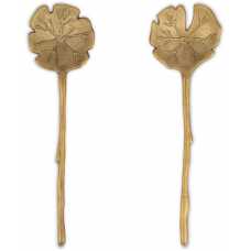 Nkuku Prakriti Salad Servers - Set of 2 - Brushed Gold