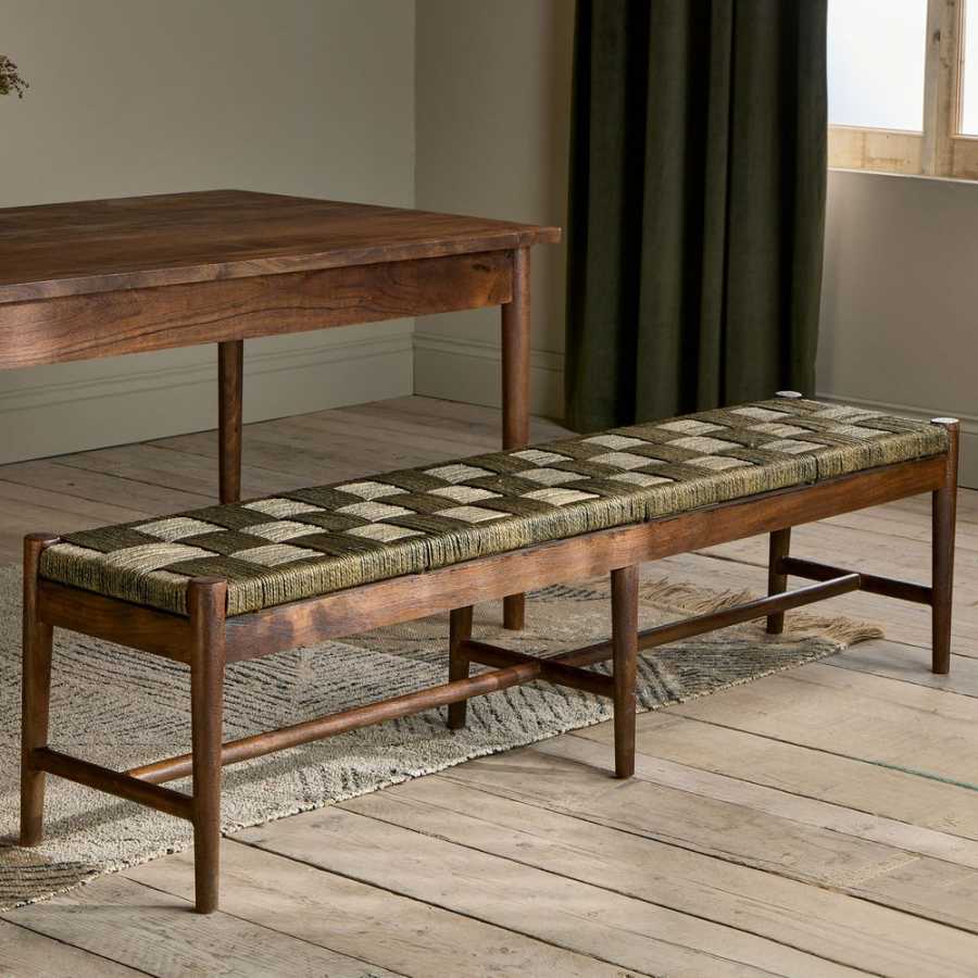 Nkuku Raunak Bench - Walnut - Small