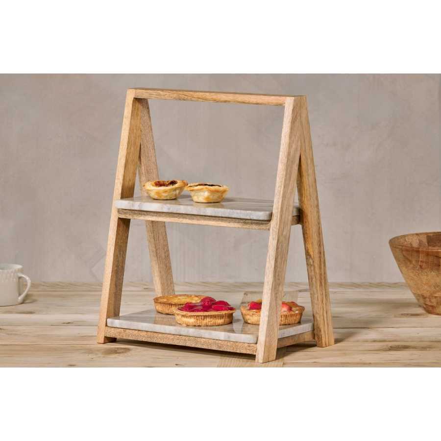 Nkuku Reyna Cake Stand - Brown Marble