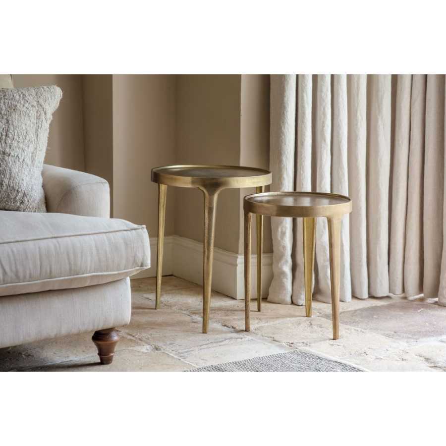 Nkuku Rohia Side Table - Brass - Small