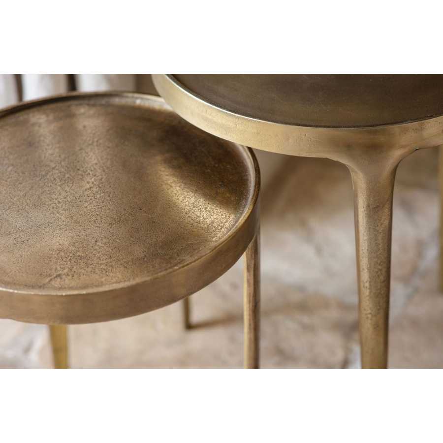 Nkuku Rohia Side Table - Brass - Small