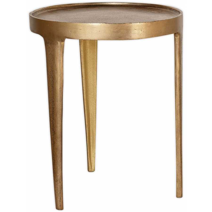 Nkuku Rohia Side Table - Brass - Small