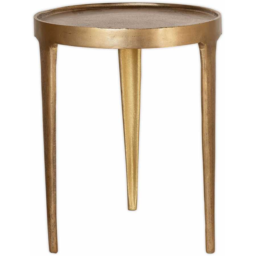 Nkuku Rohia Side Table - Brass - Small