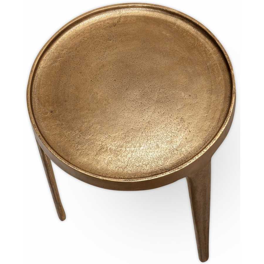 Nkuku Rohia Side Table - Brass - Small