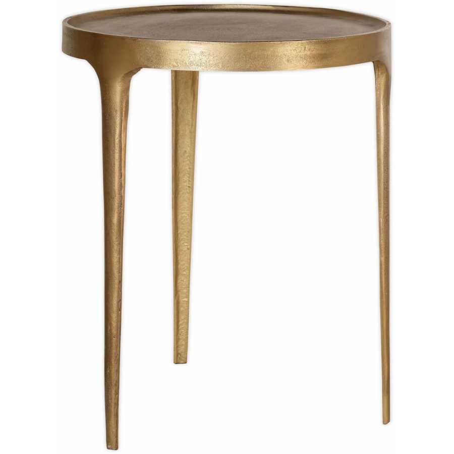 Nkuku Rohia Side Table - Brass - Large