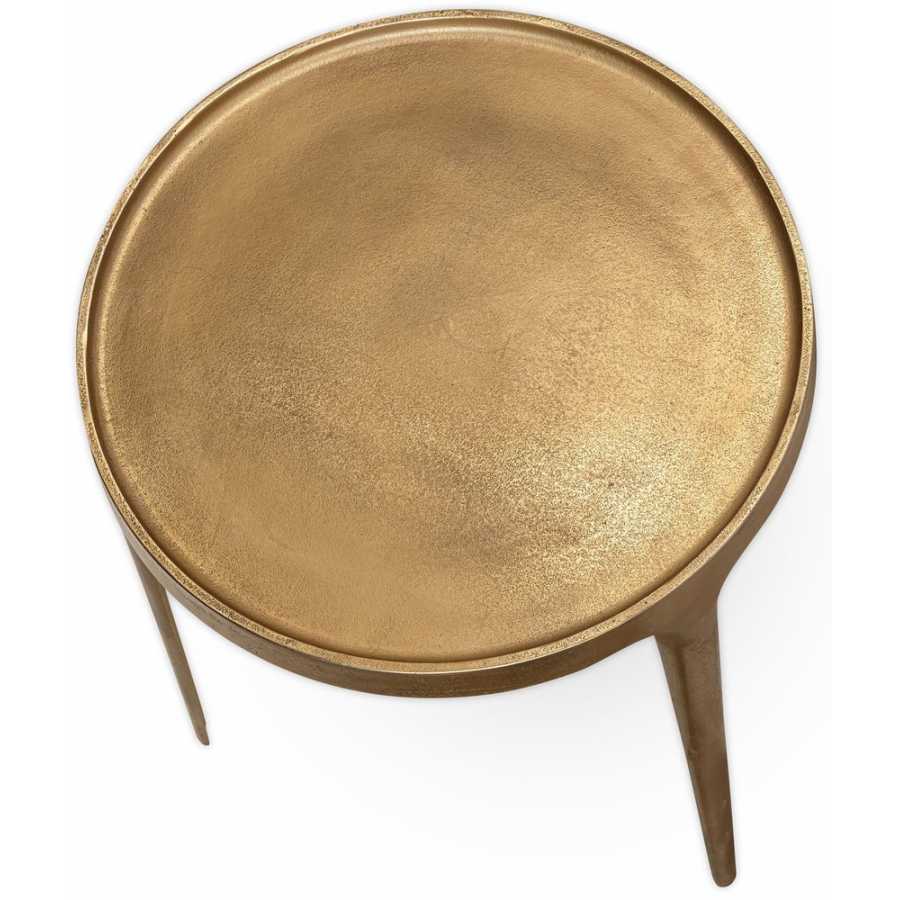 Nkuku Rohia Side Table - Brass - Large