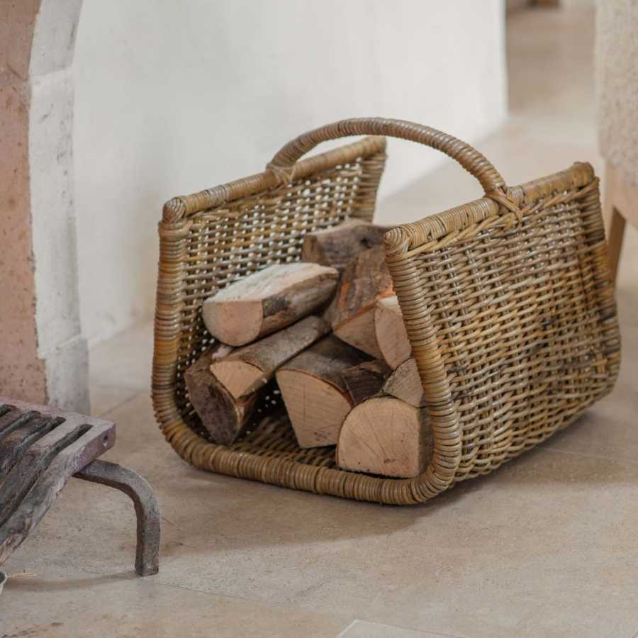 Nkuku Sadra Log Basket - Natural