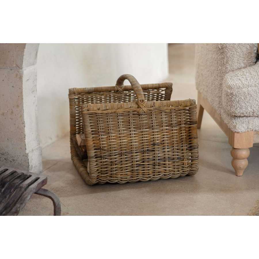 Nkuku Sadra Log Basket - Natural