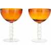 Nkuku Thimma Champagne Glasses - Set of 2 - Amber