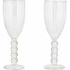 Nkuku Santosa Champagne Flutes - Set of 2 - Clear