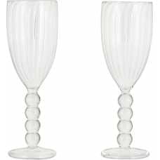 Nkuku Santosa Champagne Flutes - Set of 2 - Clear