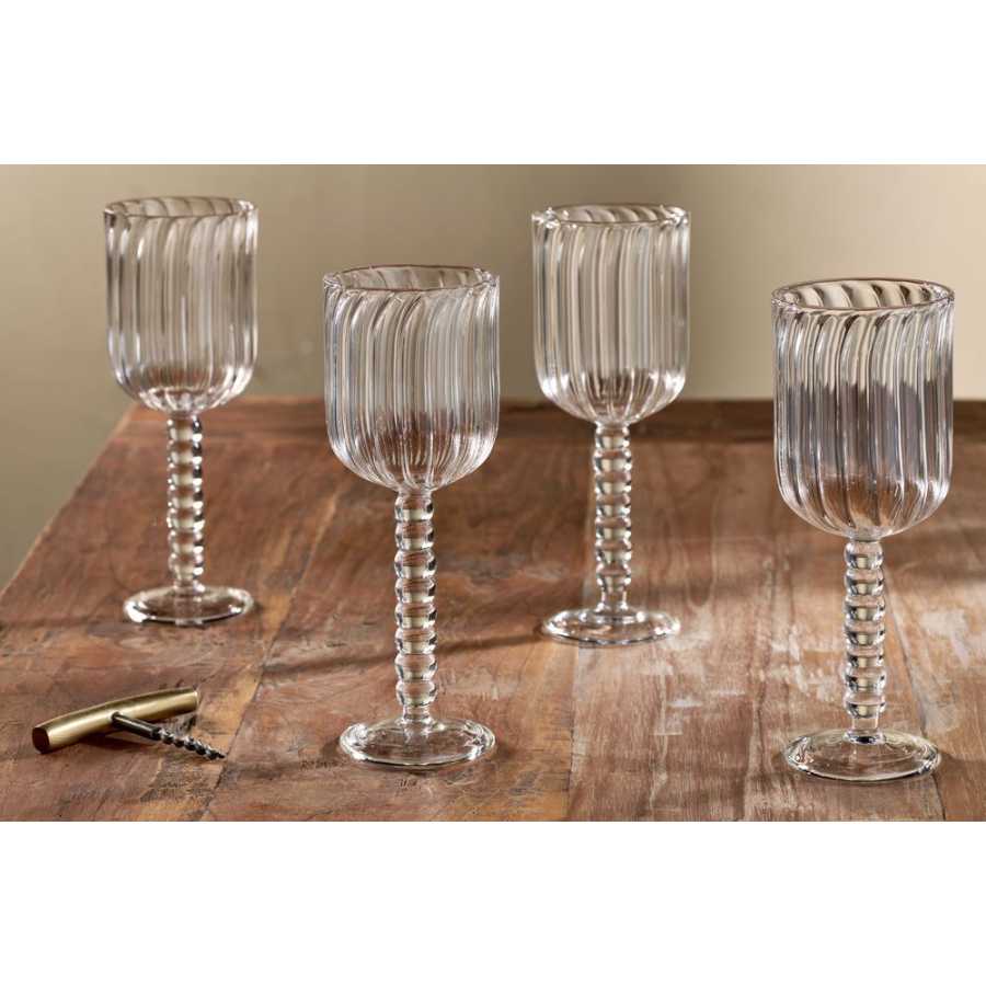 Nkuku Santosa Wine Glasses - Set of 2 - Clear