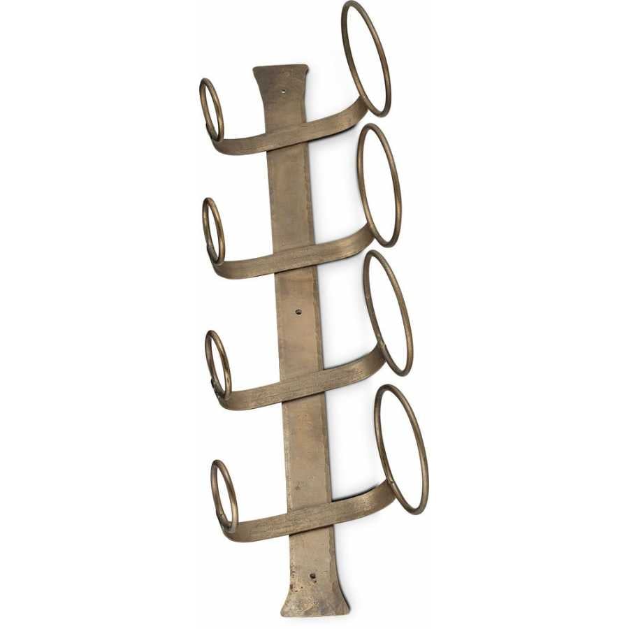 Nkuku Shray Wine Rack - Antique Brass