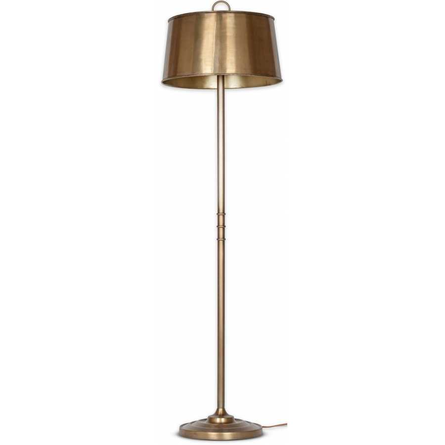 Nkuku Siwan Floor Lamp - Antique Brass