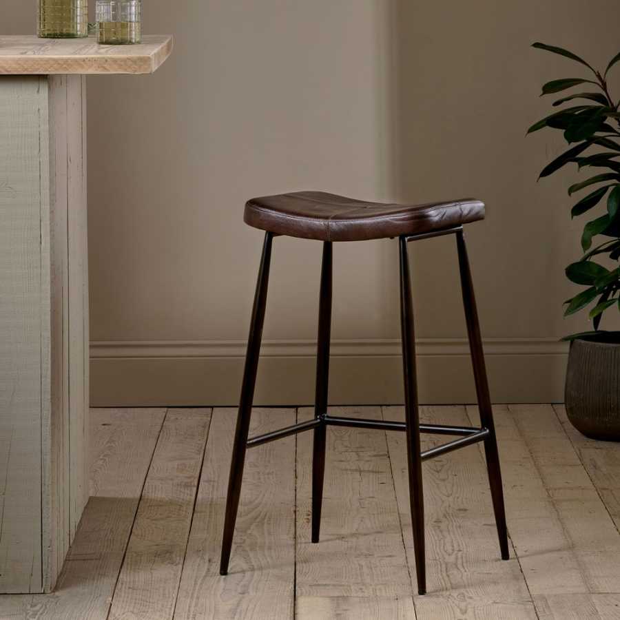 Nkuku Samaira Bar Stool - Chocolate Brown