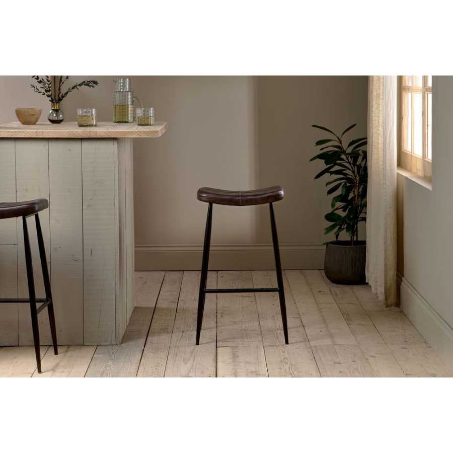 Nkuku Samaira Bar Stool - Chocolate Brown