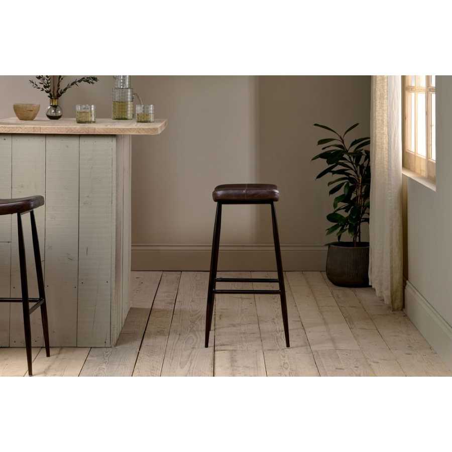 Nkuku Samaira Bar Stool - Chocolate Brown