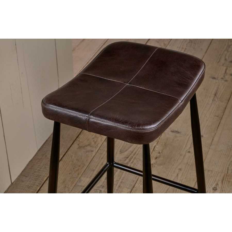 Nkuku Samaira Bar Stool - Chocolate Brown