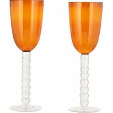 Nkuku Thimma Wine Glasses - Set of 2 - Amber