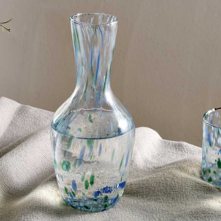 Nkuku Taja Carafe - Sea Blue