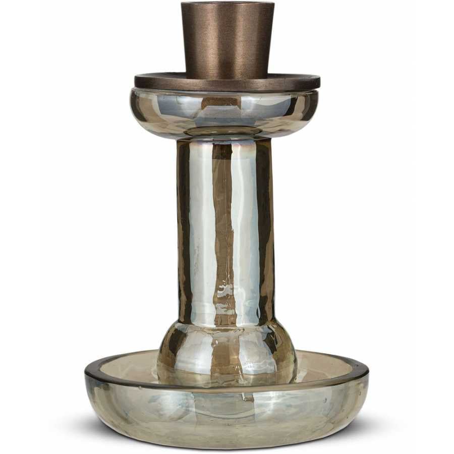 Nkuku Tharad Candlestick - Smoke