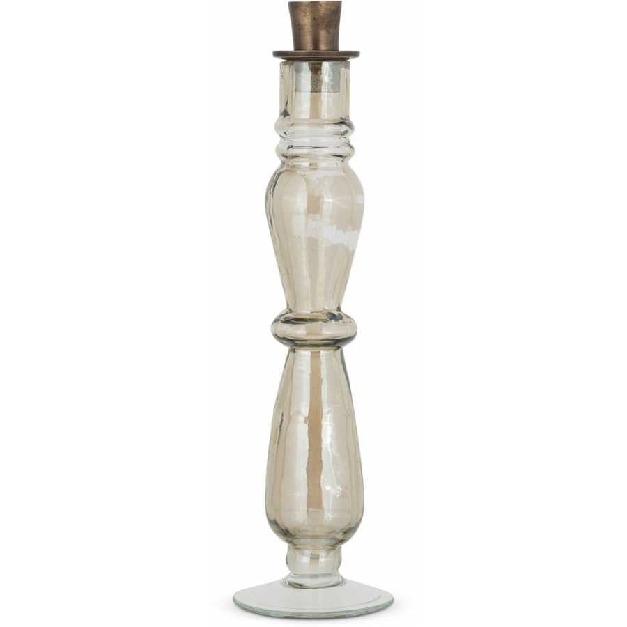 Nkuku Tharad Tall Candlestick - Smoke