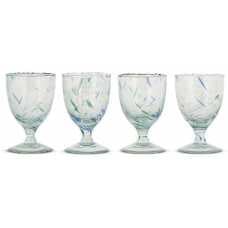 Nkuku Taja Wine Glasses - Set of 4 - Sea Blue