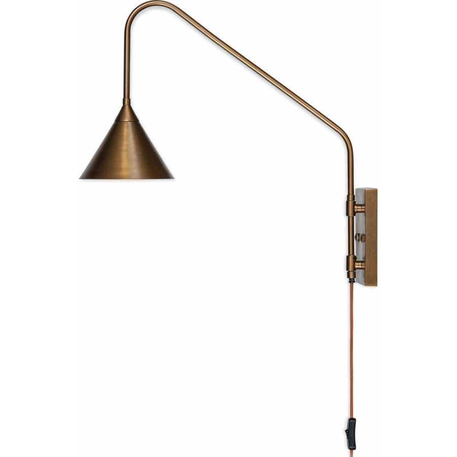 Nkuku Thottam Wall Light - Antique Brass