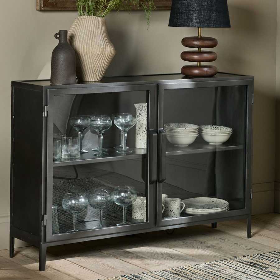 Nkuku Takuas Display Cabinet - Dark Grey