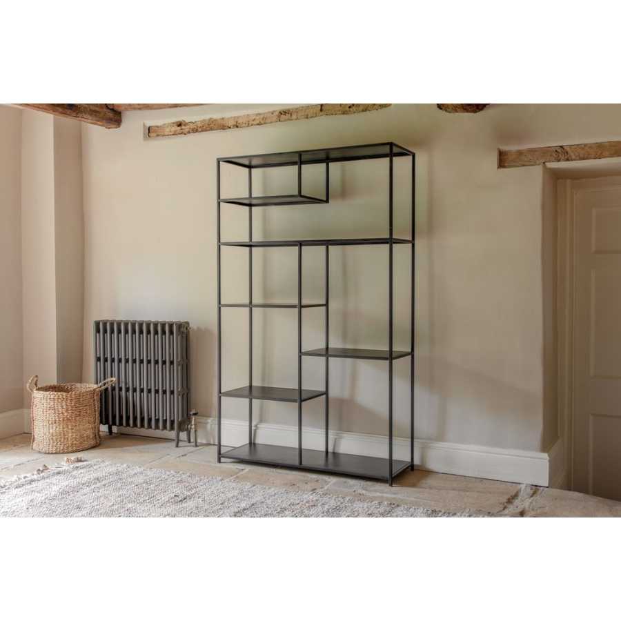 Nkuku Tanvi Wide Shelving Unit - Black