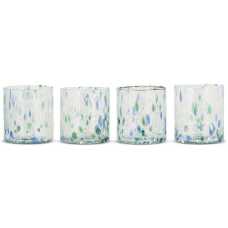 Nkuku Taja Tumbler Glasses - Set of 4 - Sea Blue