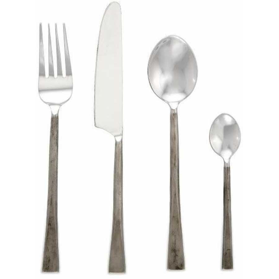 Nkuku Usa Cutlery - Set of 16 - Brushed Silver