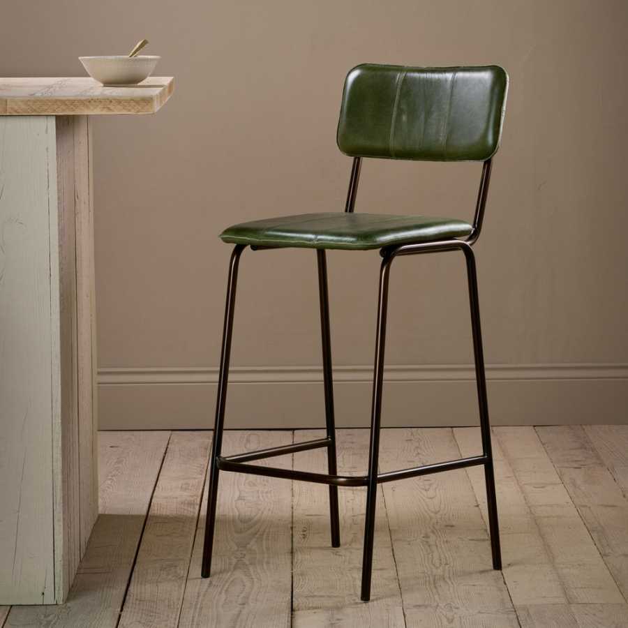 Nkuku Ukari Bar Chair - Rich Green