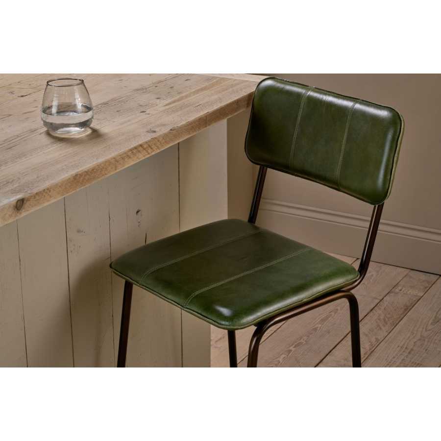 Nkuku Ukari Bar Chair - Rich Green