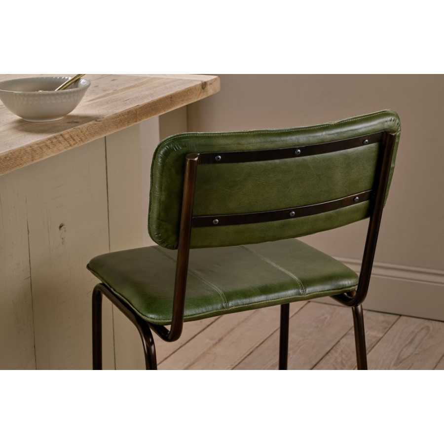 Nkuku Ukari Bar Chair - Rich Green