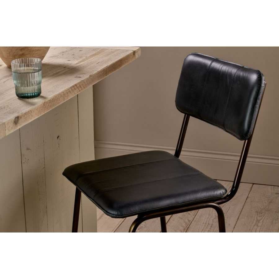 Nkuku Ukari Bar Chair - Aged Black