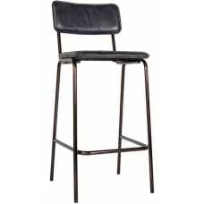 Nkuku Ukari Bar Chair - Aged Black