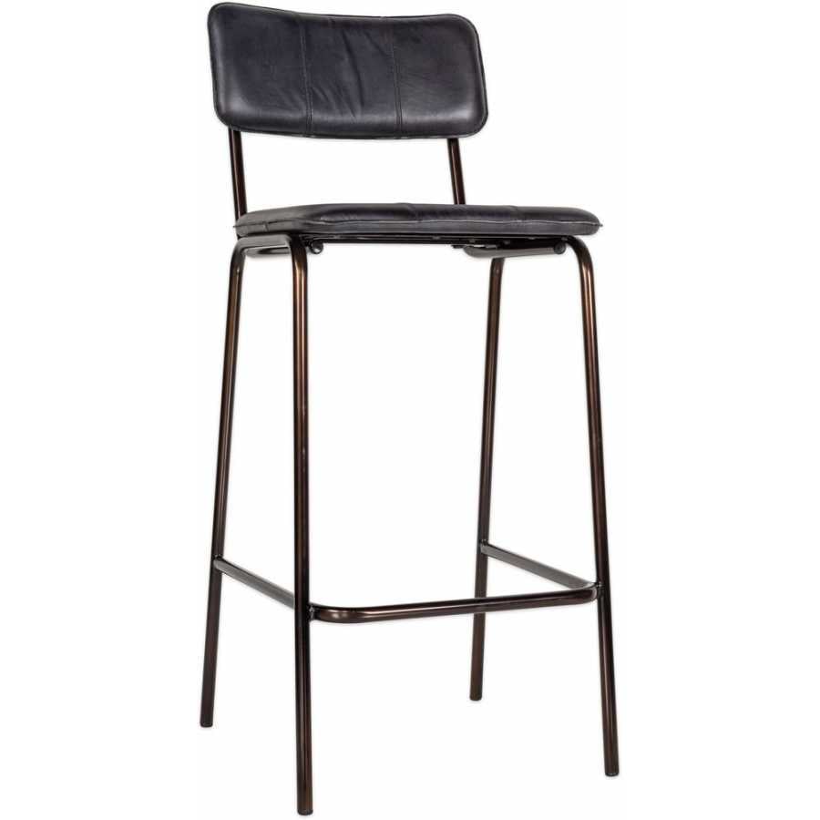 Nkuku Ukari Bar Chair - Aged Black