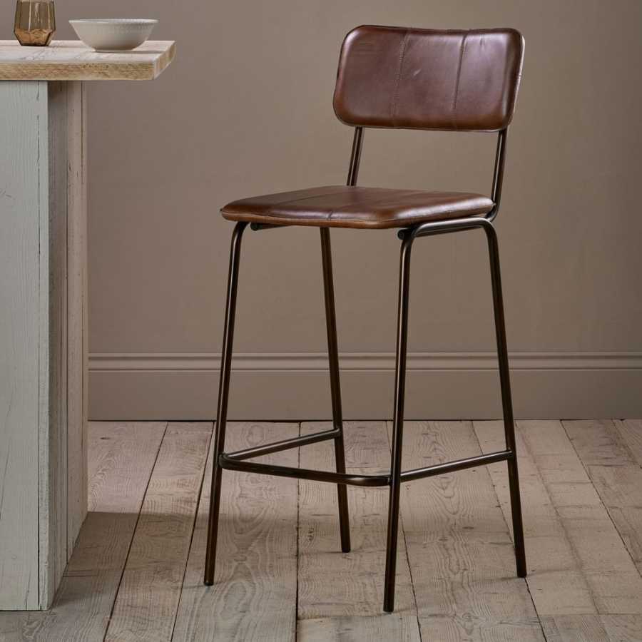 Nkuku Ukari Bar Chair - Chocolate Brown