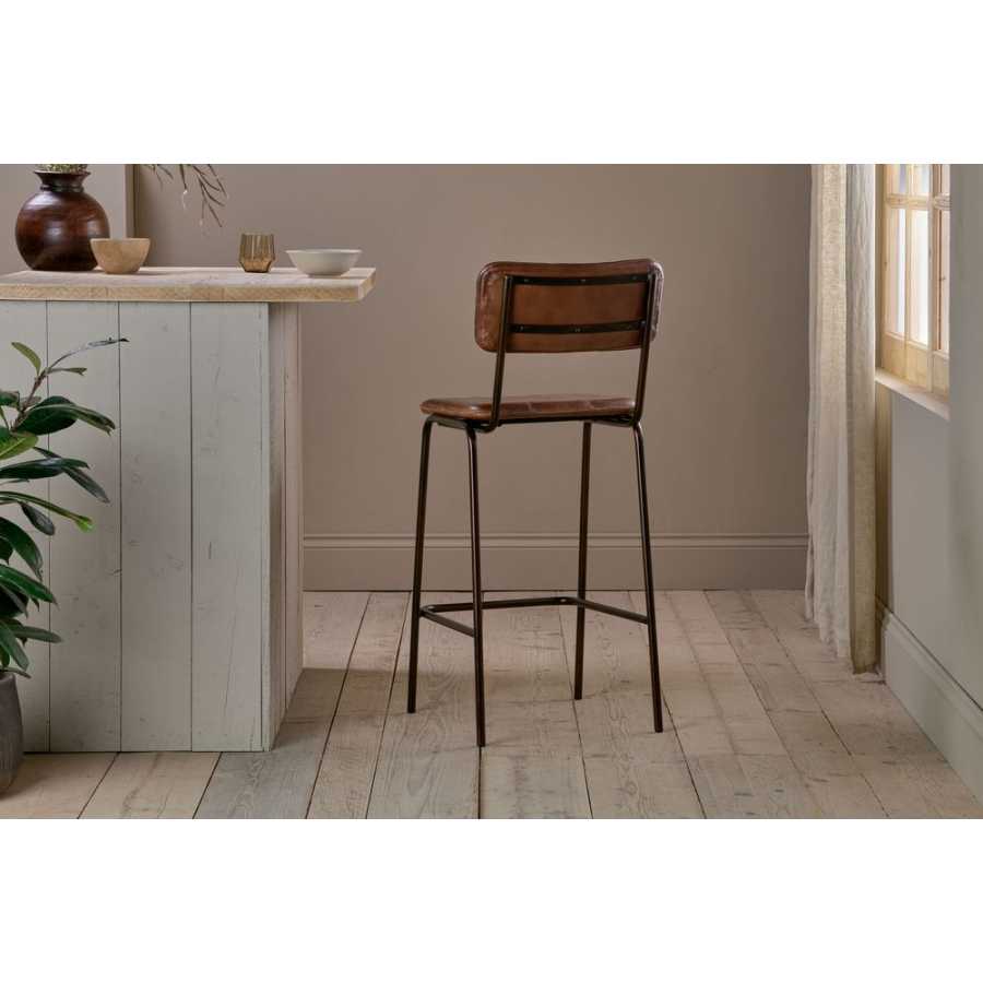 Nkuku Ukari Bar Chair - Chocolate Brown