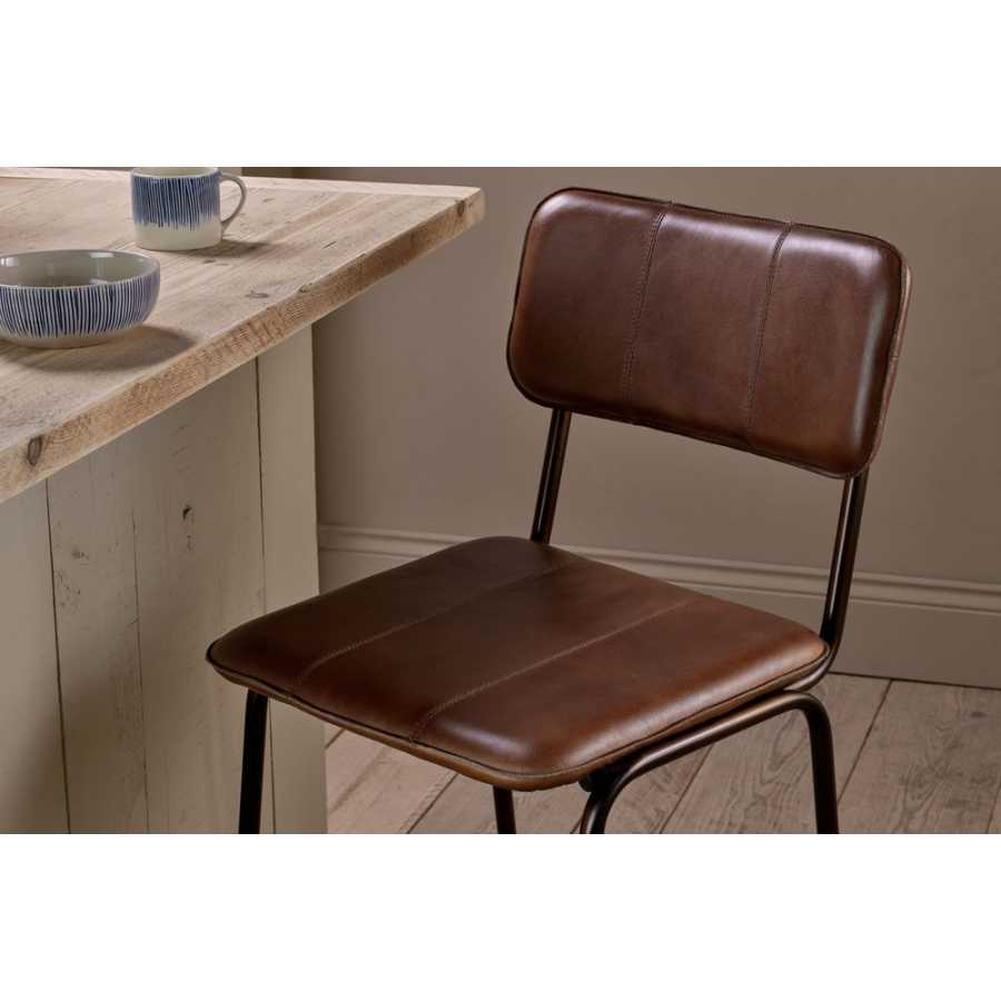 Nkuku Ukari Bar Chair - Chocolate Brown