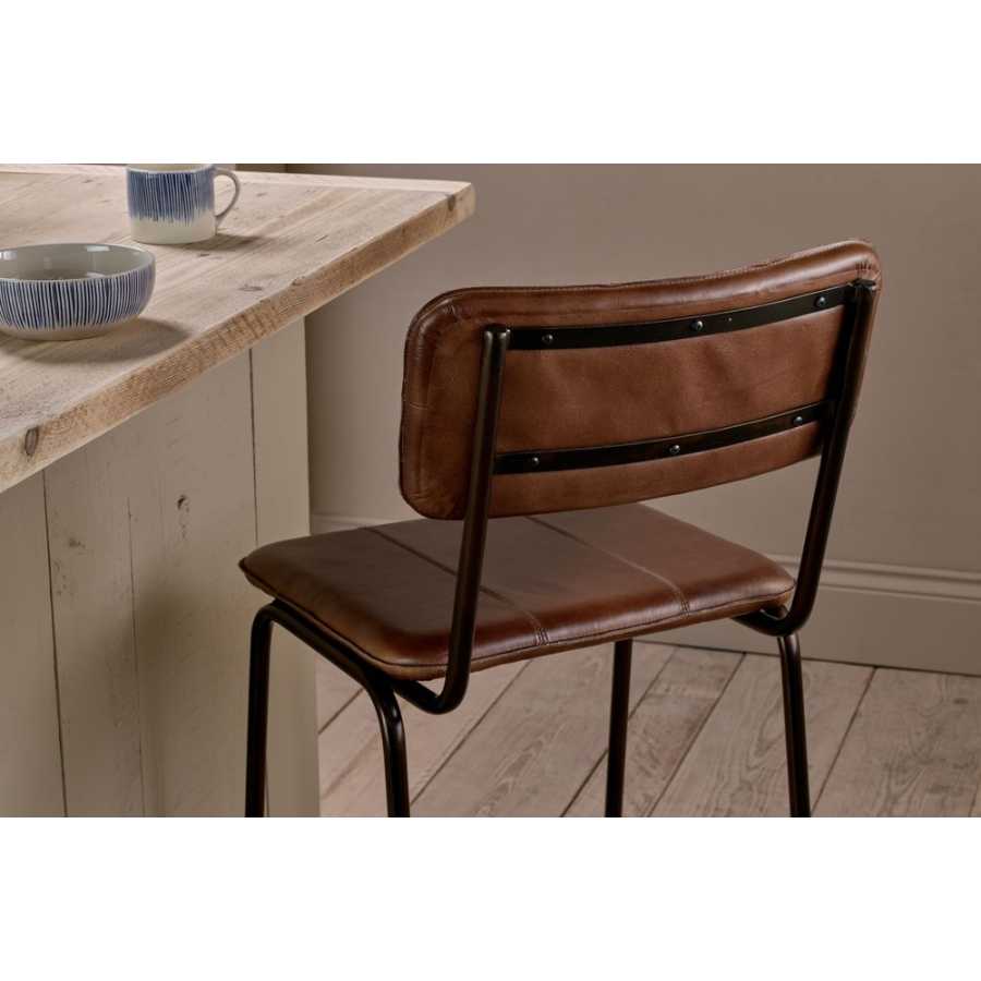 Nkuku Ukari Bar Chair - Chocolate Brown